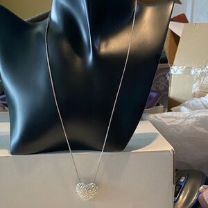 925 Italian Sterling Silver Heart Necklace